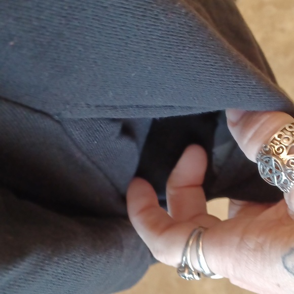 DOLLSKILL DARKER WAVS XXL DIATONIC HOODIE DUSTER PATCHES FRONT/BACK SIDE POCKET - Picture 12 of 16